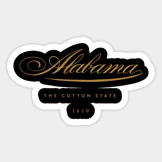 Alabama Calligraphic Lettering Sticker by calebfaires